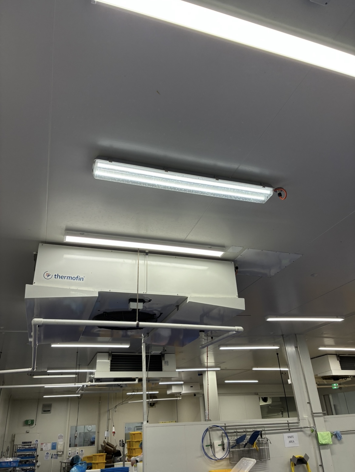 Commercial cold room lighting and electrical installation by Amplus Electrical and Air - serving Brisbane Bayside businesses