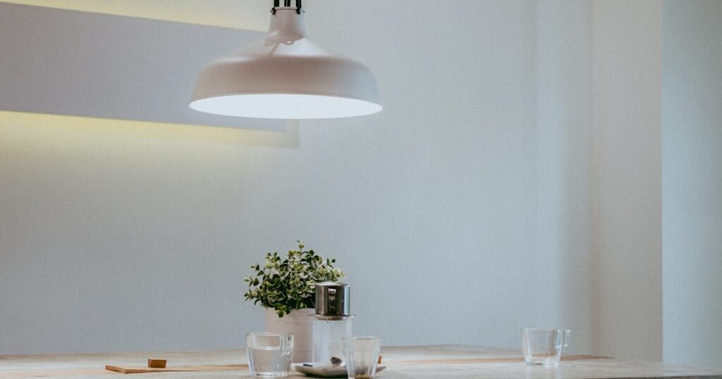 Modern LED lighting in residential home