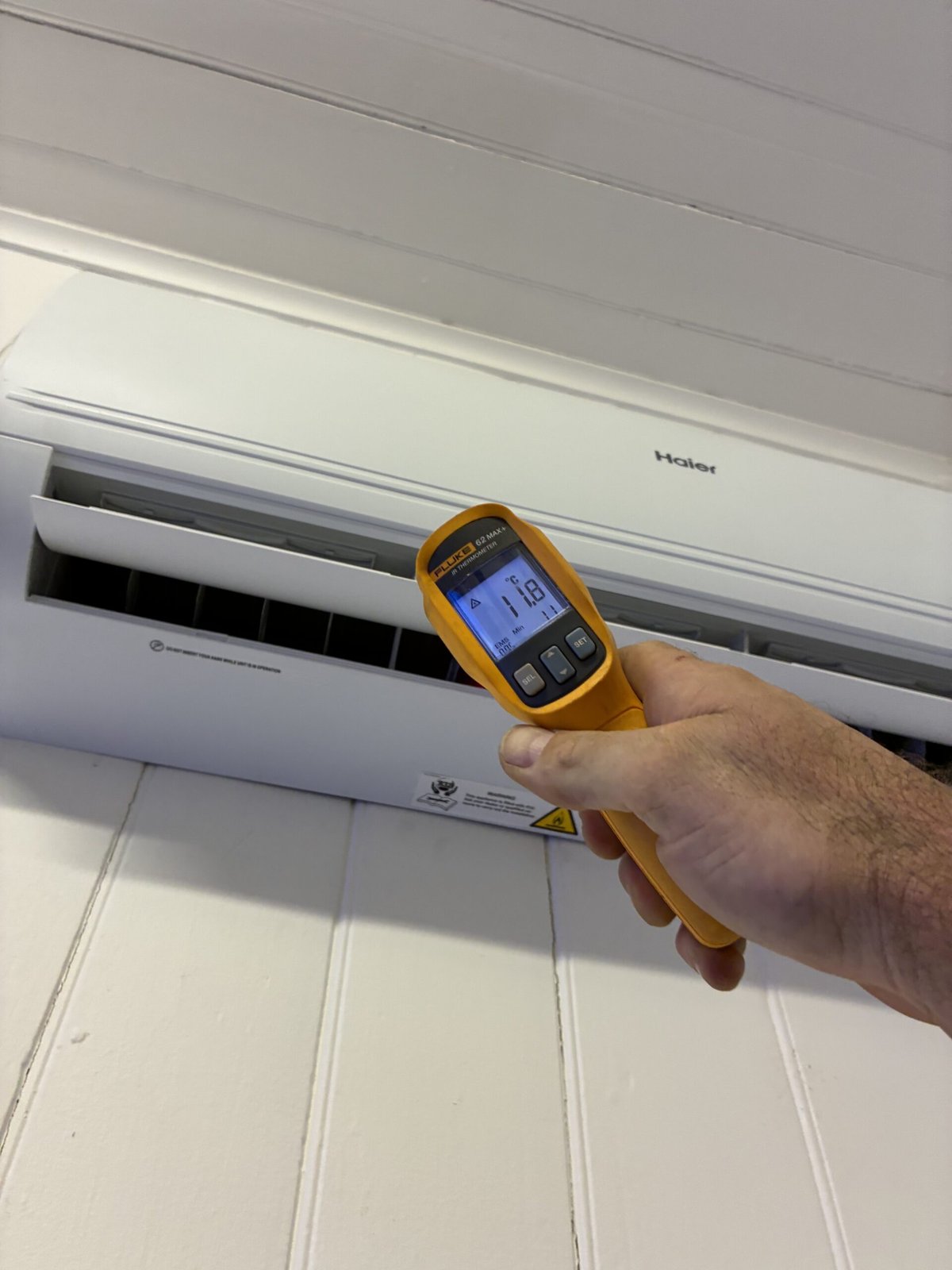 Split system outdoor unit commissioning — professional installation in Ormiston by Amplus Electrical & Air