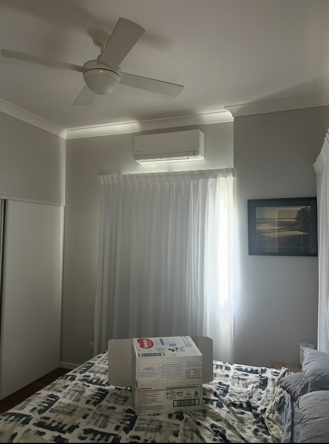 Split system indoor wall unit installed in a Birkdale home by Amplus Electrical and Air — ARCtick certified installation