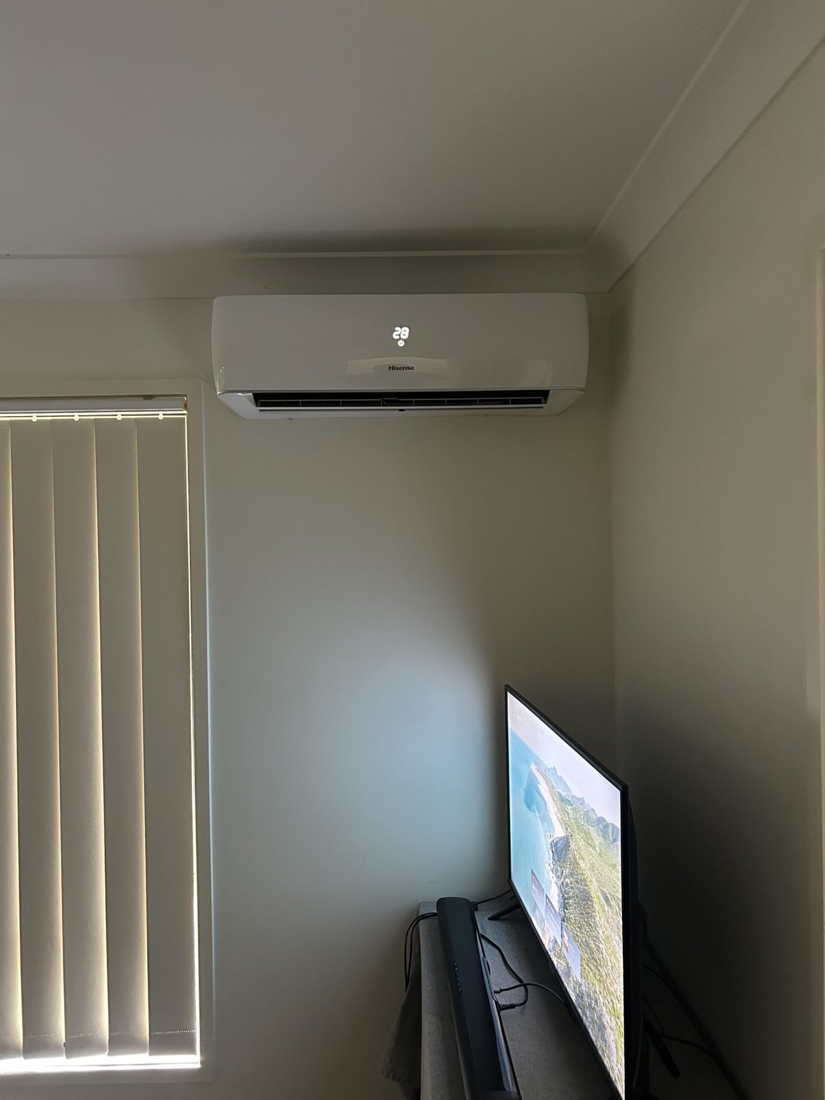 Outdoor condenser split system installation — Wellington Point split system by Amplus Electrical and Air