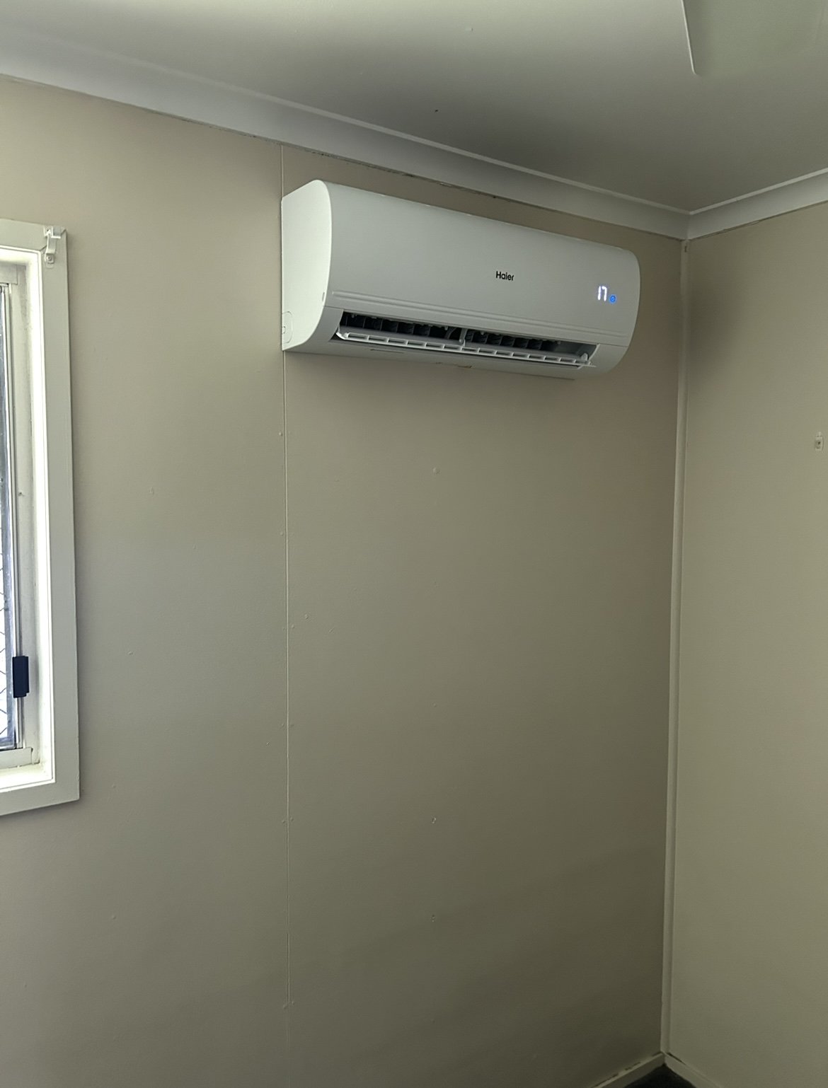Split system installed on a Brisbane Queenslander home
