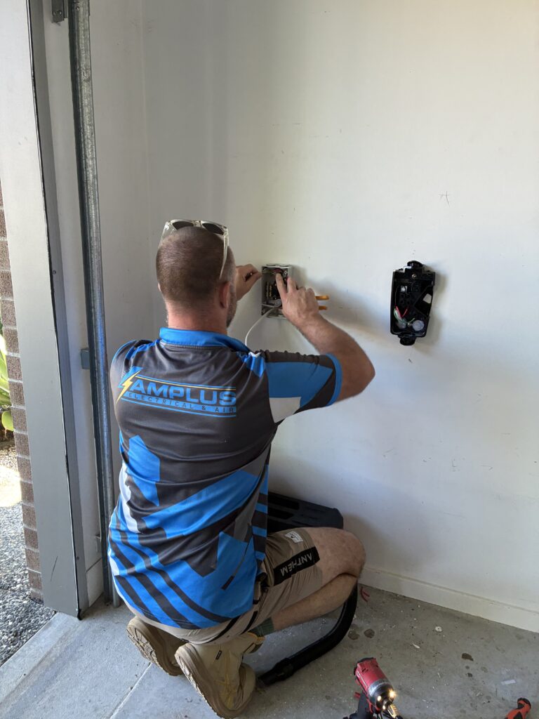 New dedicated 32A EV charger circuit with Type-A RCD installed at a home switchboard in Brisbane's Redlands