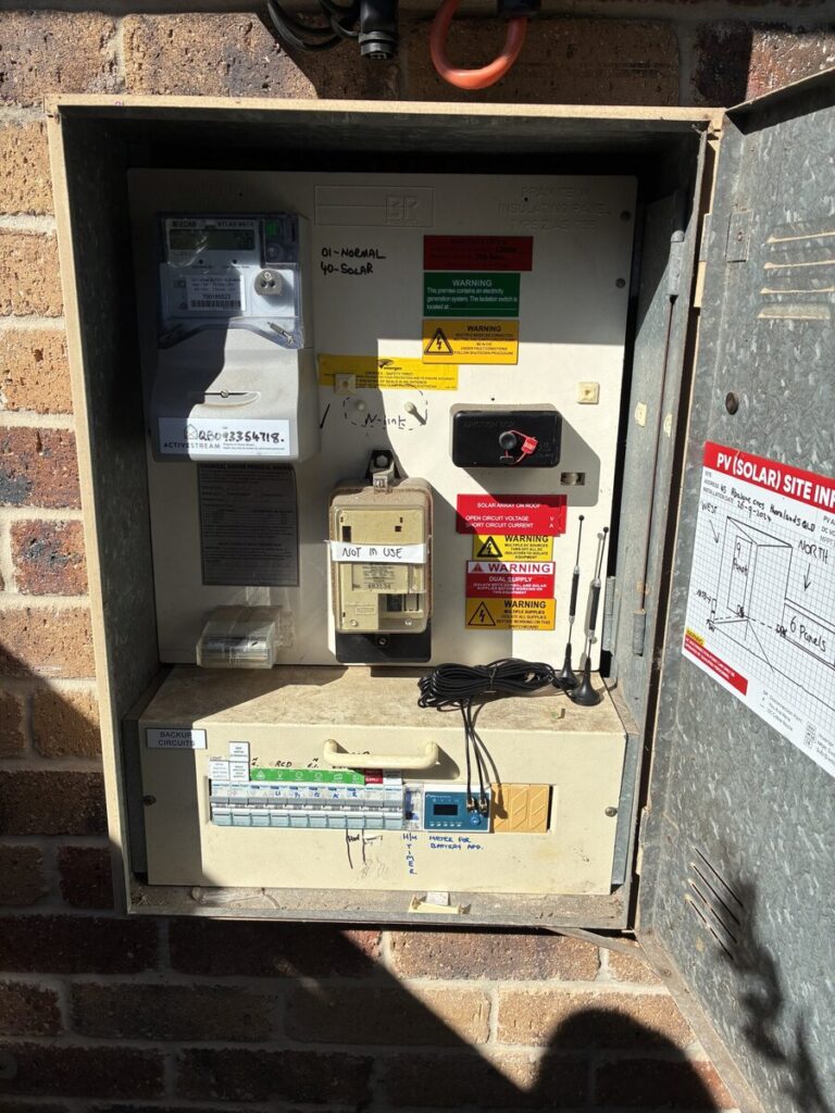 Modern switchboard with circuit breakers and RCD protection after upgrade